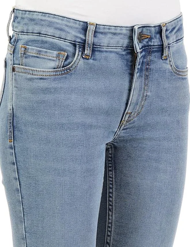 inkd Denim drama Women's Slim Fit Jeans - Mid-Rise | Cotton Blend | Stretchable | Classic 5 Pocket Styling | Jeans for Women for Women | Best Price UAE